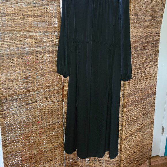 Kobi Halperin Rosanne Black Maxi Dress NWT $398 Size M Mock Drawstring Lined - Picture 2 of 16